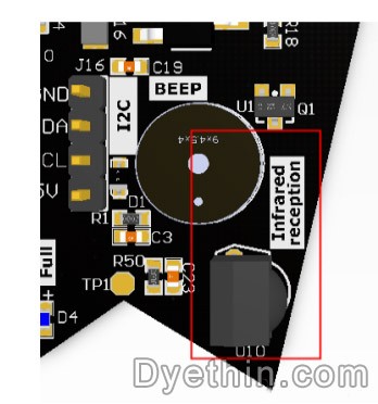 Onboard infrared receiving probe