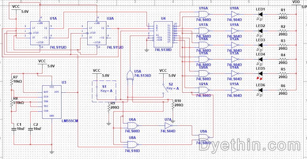 Right turn test (D4D5D6 cycle light)
