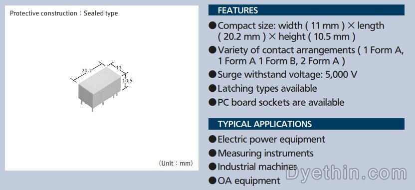 DSP2A-L2-DC12V Features DSP2A-L2-DC12V Features