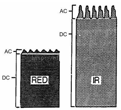 Schematic diagram of red light and IR passing through the skin Schematic diagram of red light and IR passing through the skin