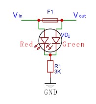 Fuse operating circuit for fault status indication