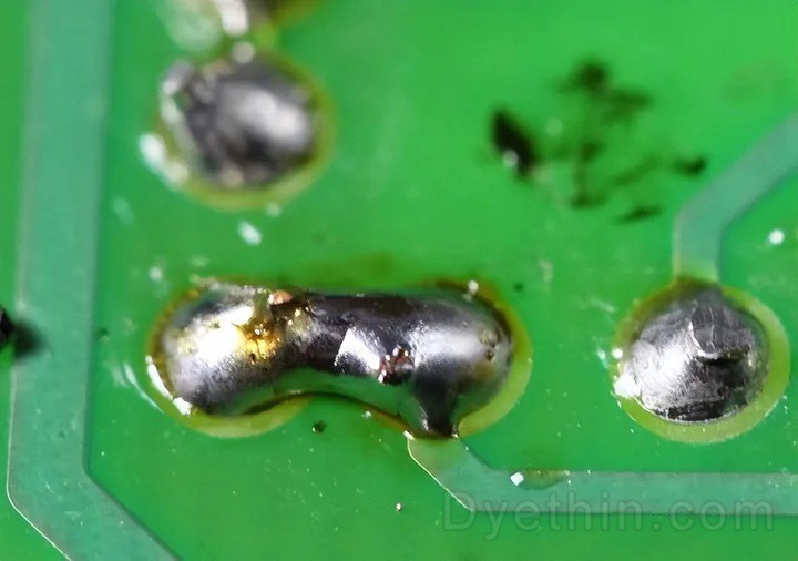 Solder bridge Solder bridge