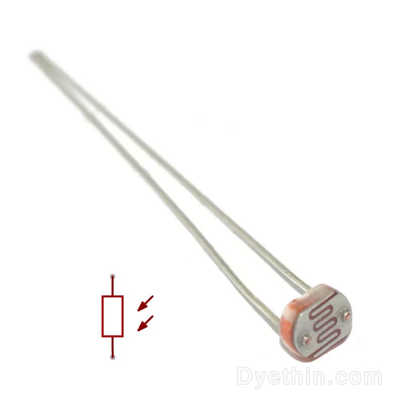 Photoresistor and electrical symbols