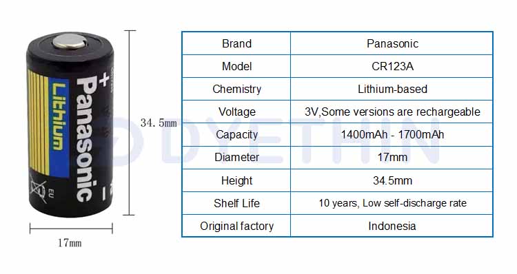 Panasonic CR123A Battery