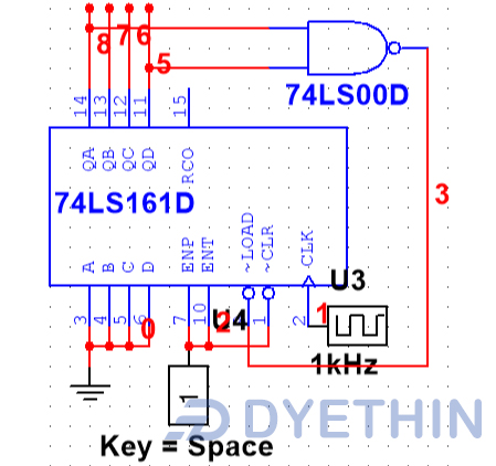 74LS161AN schematic diagram