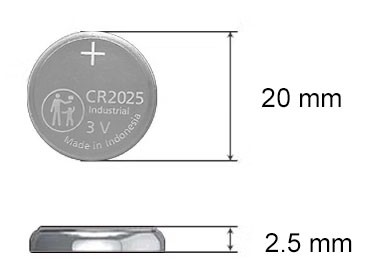 CR2025 Battery Size CR2025 Battery Size