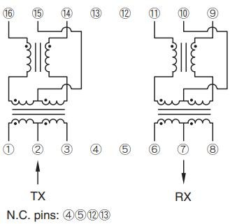 TLA-6T118LF-T transformer circuit and mechanical layout