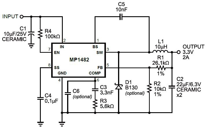 MP1482DS-LF-Z Typical Application Circuit MP1482DS-LF-Z Typical Application Circuit