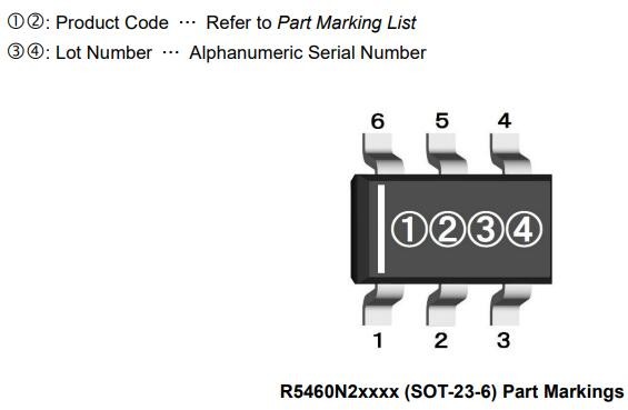 R5460N207AF-TR-FE Pinout