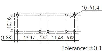 SFS3-DC12V PC board pattern SFS3-DC12V PC board pattern
