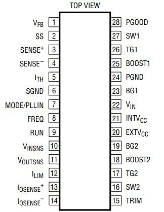 LTC3789EGN#PBF pinout LTC3789EGN#PBF pinout