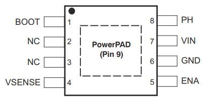 TPS5450DDAR pinout top view