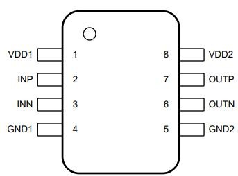 AMC1301QDWVRQ1 pinout AMC1301QDWVRQ1 pinout
